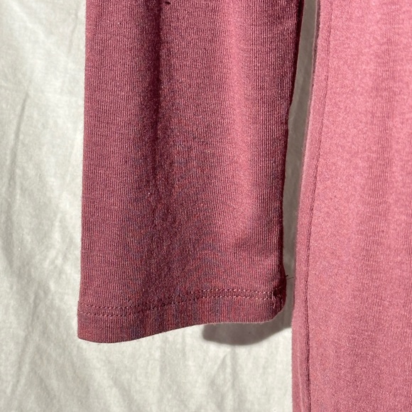 Old Navy Tunic Mauve Top Long Sleeves Lace up Front knit Size M - Picture 4 of 5